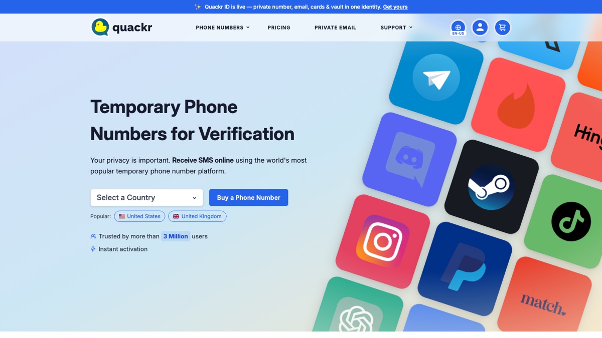 Quackr.io 官网页面截图